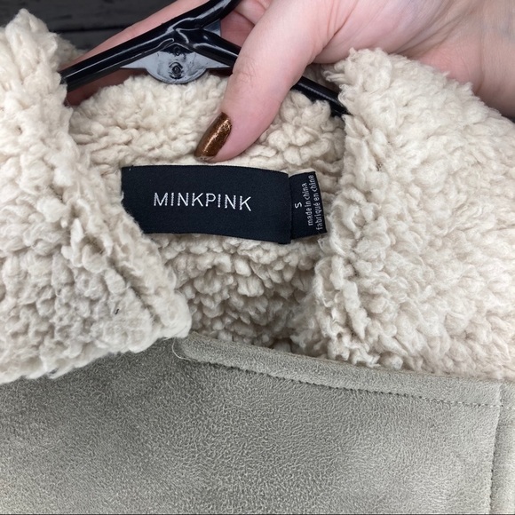 Mink PINK Major Tom Aviator Faux Suede Jacket - Picture 9 of 10
